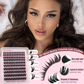 Ruairie cluster lashes in 8–18mm range for dramatic to natural finishes