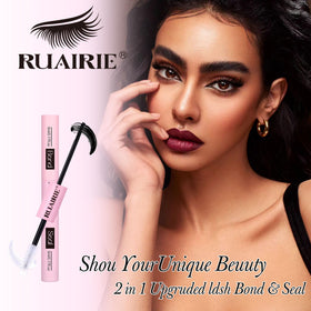 Ruairie two-step application mirrors mascara usage.