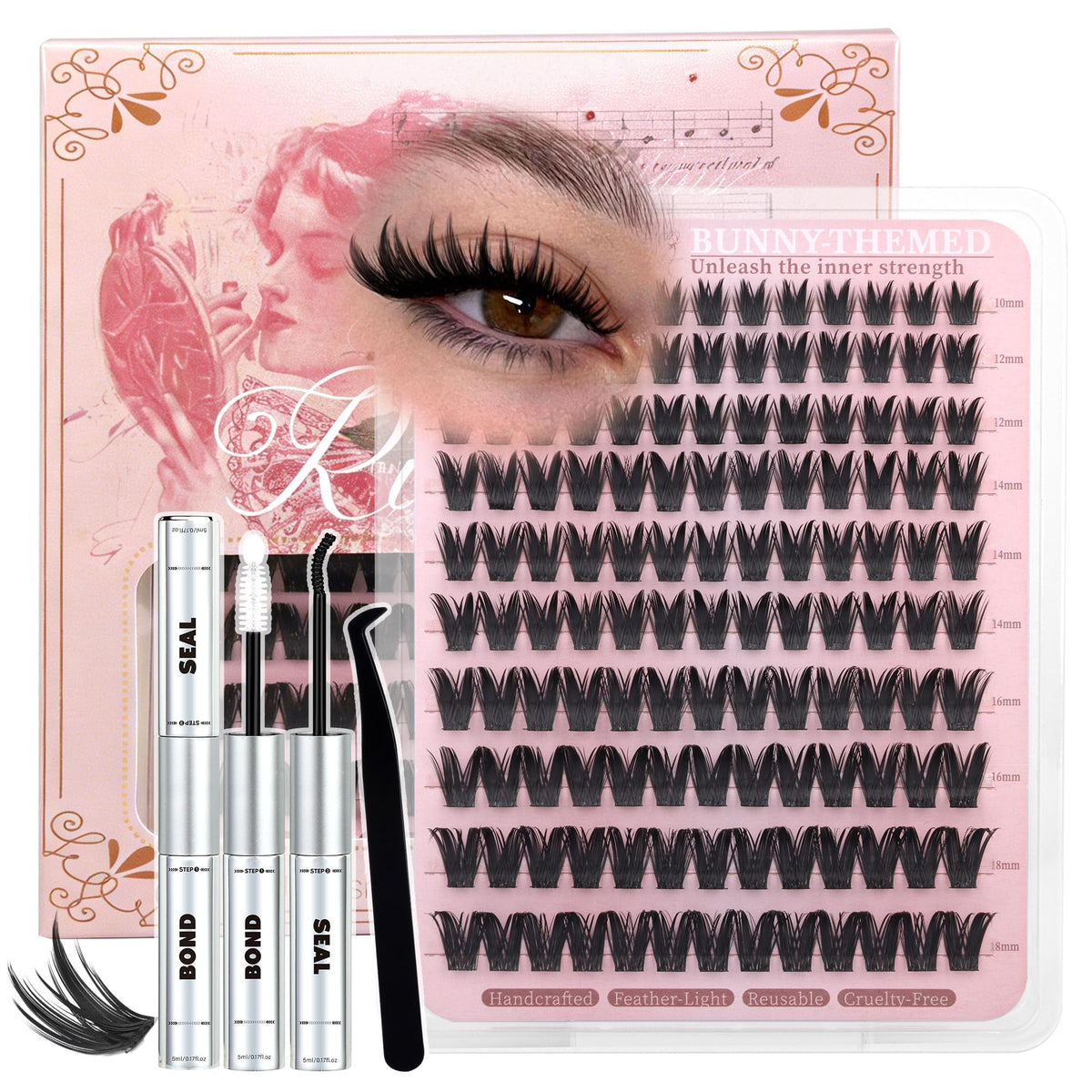 Ruairie Manga Lash Clusters Kit packaging for easy at-home application