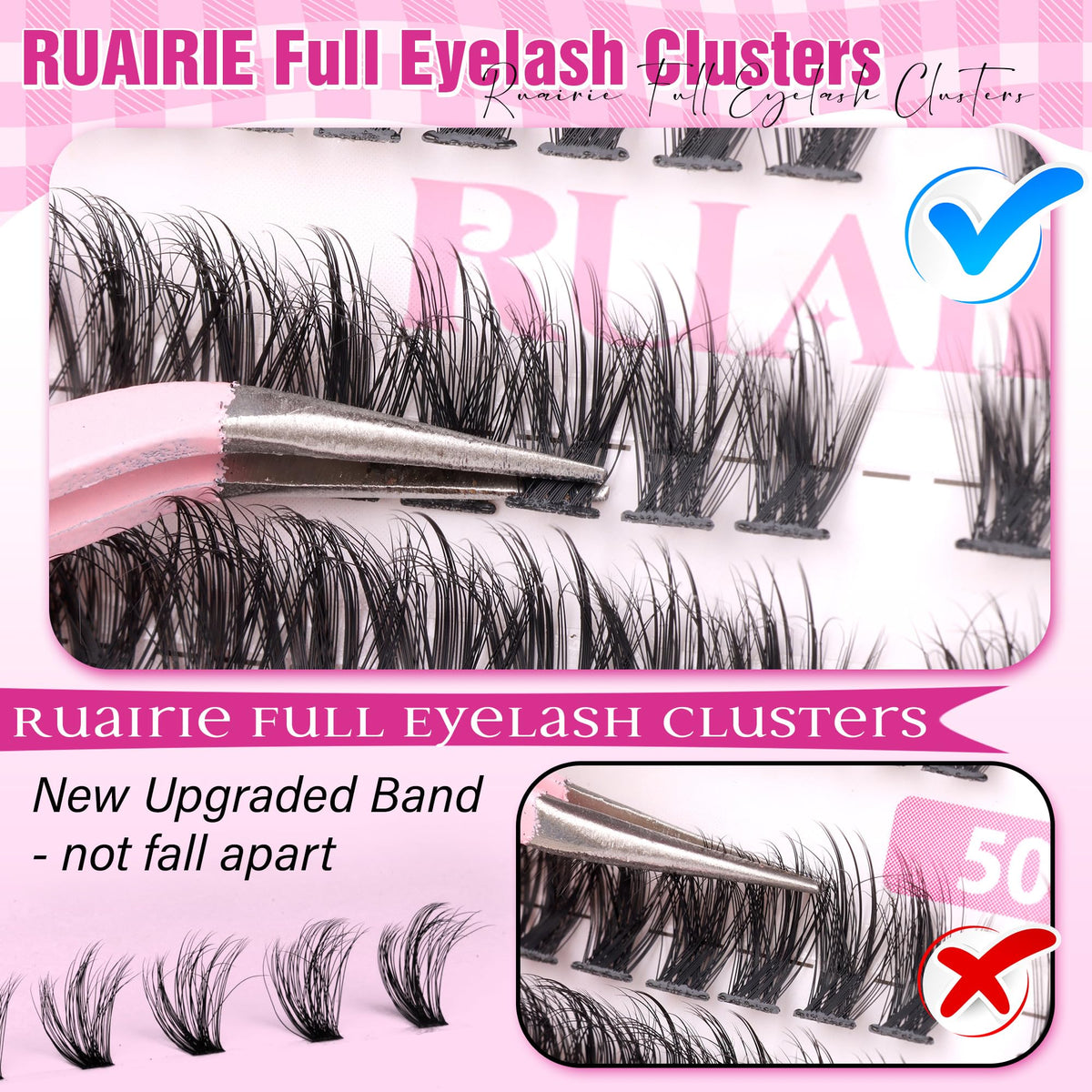 Ruairie waterproof cluster lashes stay secure in different conditions.