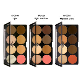Ruby Kisses 3D Cream Contour Artist Set light-medium swatches showcase versatile shades for blending