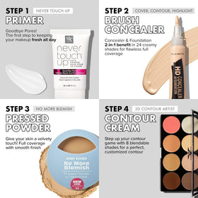 Ruby Kisses 3D Cream Contour Artist Set multi-use look for sculpted definition and natural finish