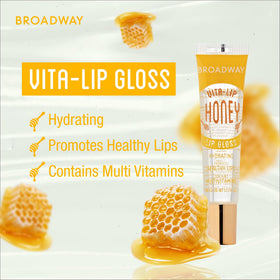 10-pack display of Ruby Kisses Vita-Lip gloss for everyday wear