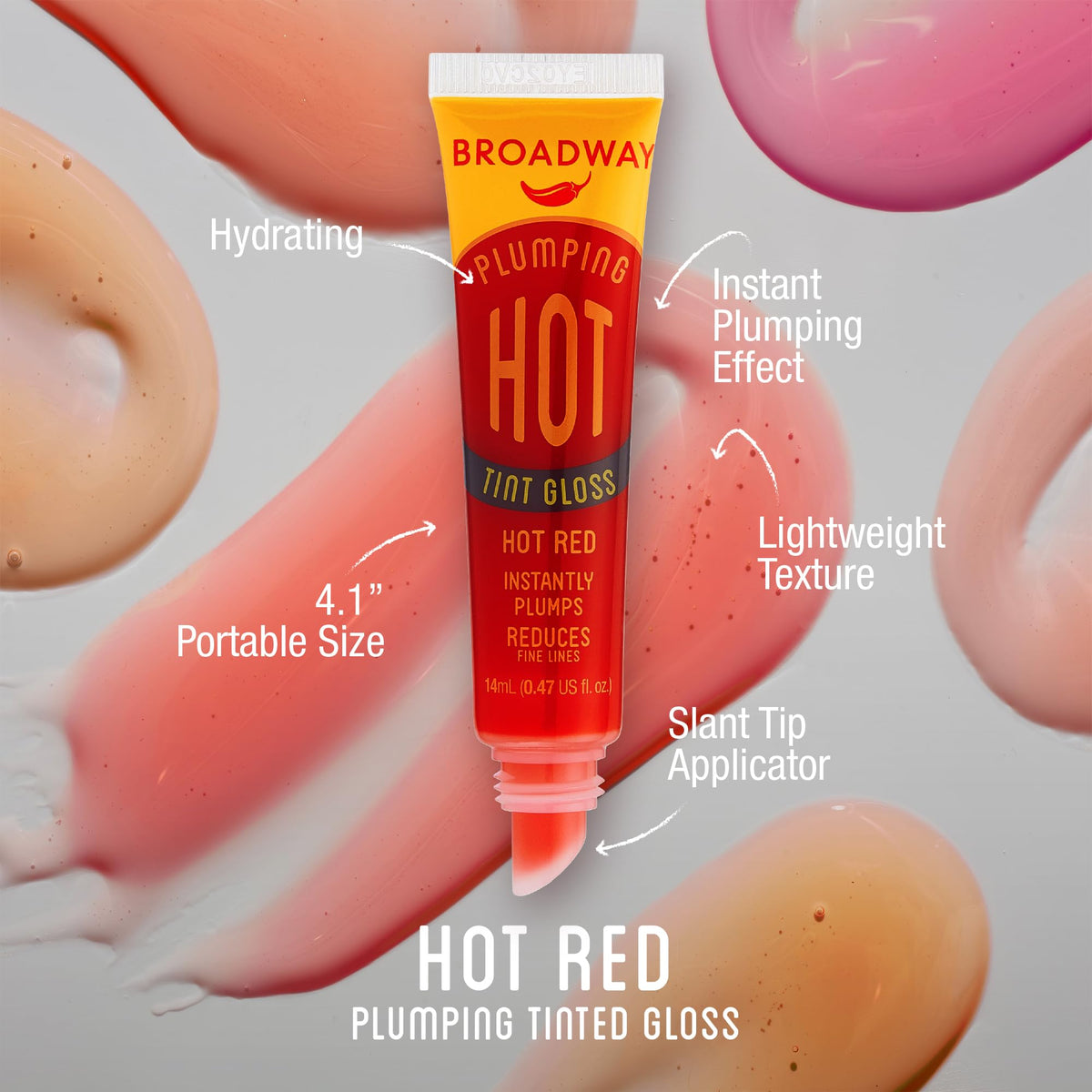 Ruby Kisses Broadway Vita-Lip gloss packaging front showing 10-pack set for on-the-go lips.