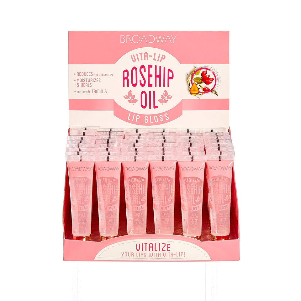Ruby Kisses Broadway Vita-Lip gloss bottle with rosehip oil for hydration