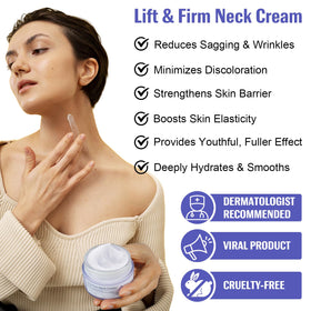 Ruduwu neck chest firming cream swatch shows hydration and even tone.