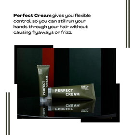 Rudy's Perfect Cream label close-up emphasizes sulfate and paraben-free formula.