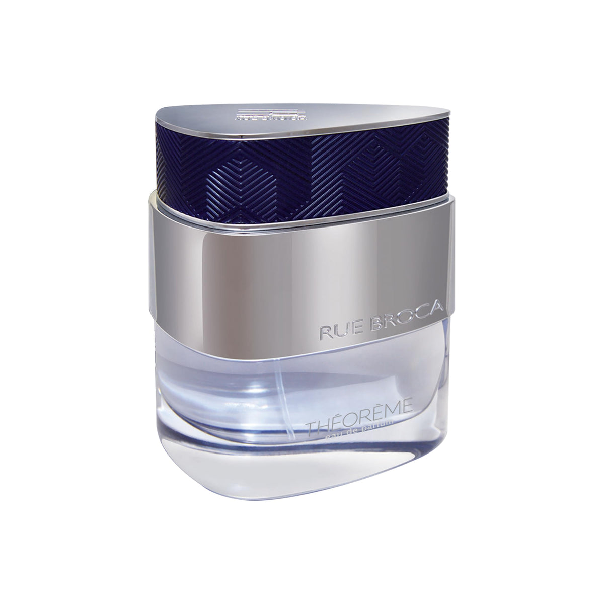 Rue Broca Theoreme bottle front view highlighting bold masculine fragrance