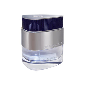 Rue Broca Theoreme bottle front view highlighting bold masculine fragrance