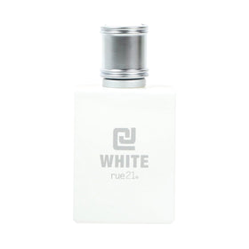 Rue 21 CJ White bottle front view showing clean citrus fragrance for daily wear