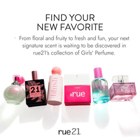 Rue 21 Icon EDP ribbon-detail lid, perfect for gifting.