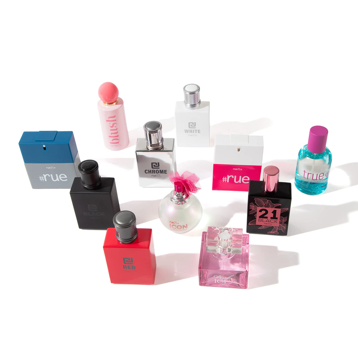 Rue 21 True Eau de Parfum travel size bottle ideal for on-the-go touch-ups.