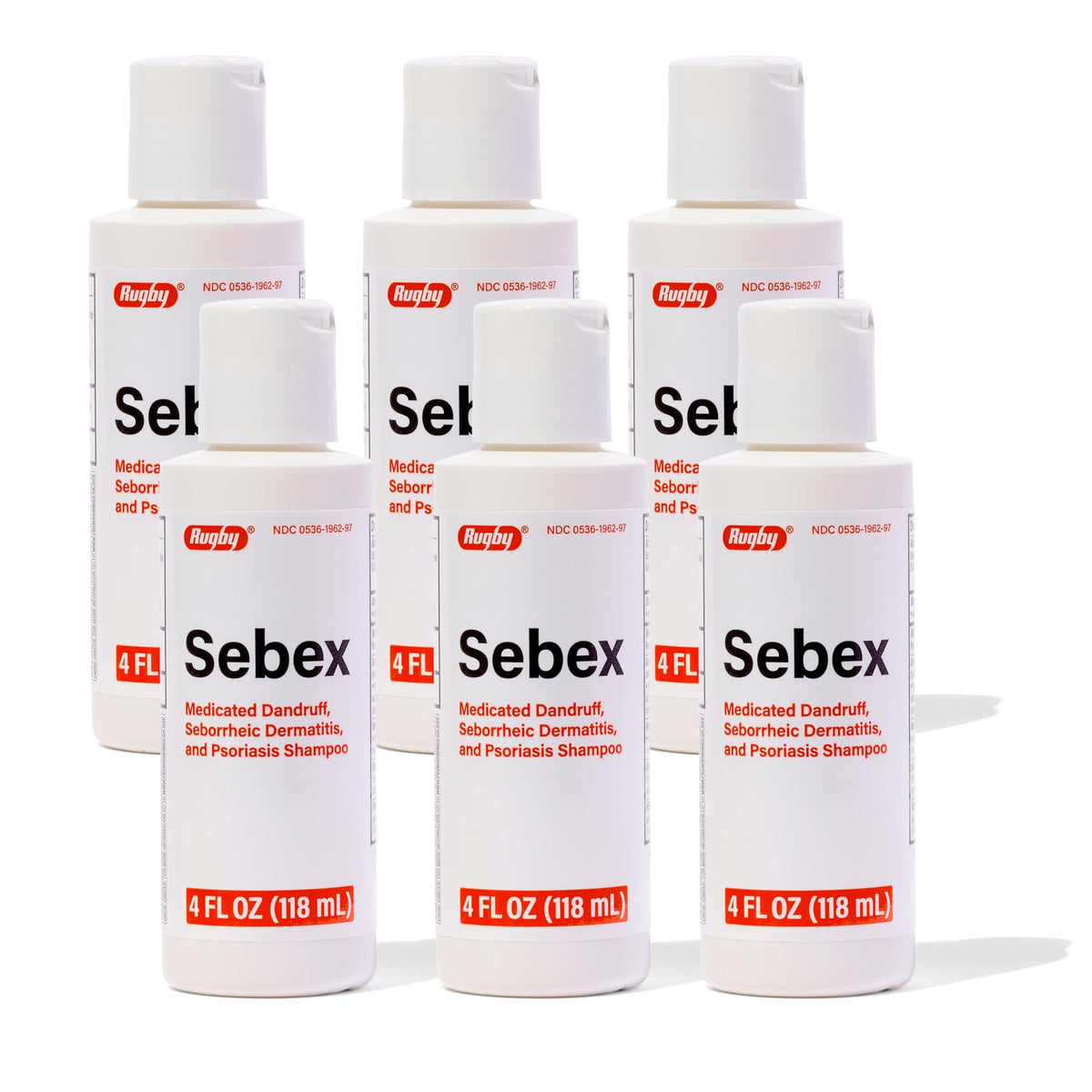 Rugby Sebex medicated dandruff shampoo bottle front for scalp care