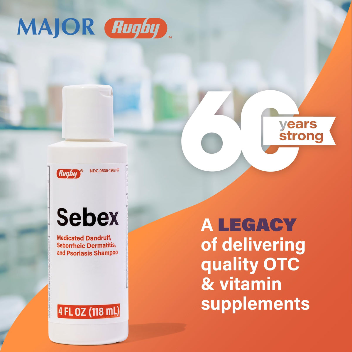 Rugby Sebex six pack packaging for ongoing scalp care