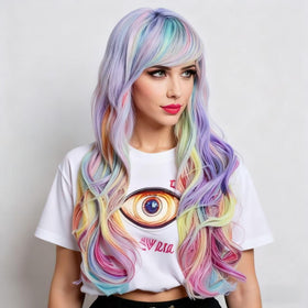 Rugelyss synthetic heat-resistant fiber wig with durable color