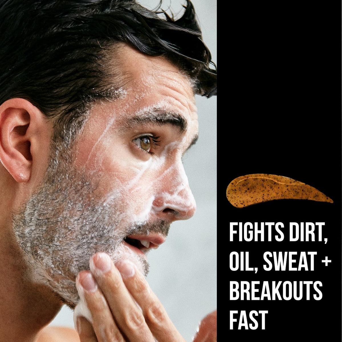 RUGGED & DAPPER Face Wash lather close-up, deep cleansing and oil control