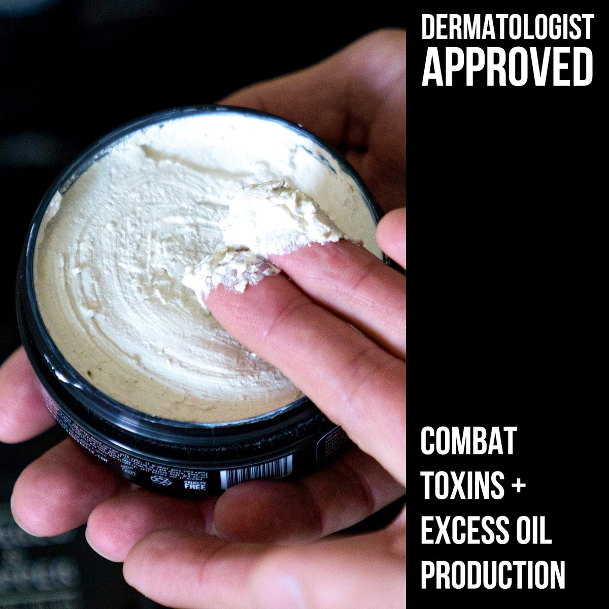 RUGGED & DAPPER applying mask on face demonstrates a quick 10-minute cleanse.