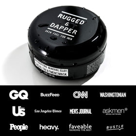 RUGGED & DAPPER packaging box signals premium, small-batch quality.