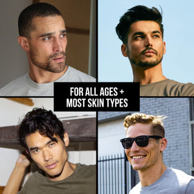 RUGGED & DAPPER mask with moisturizer implies complete care routine.
