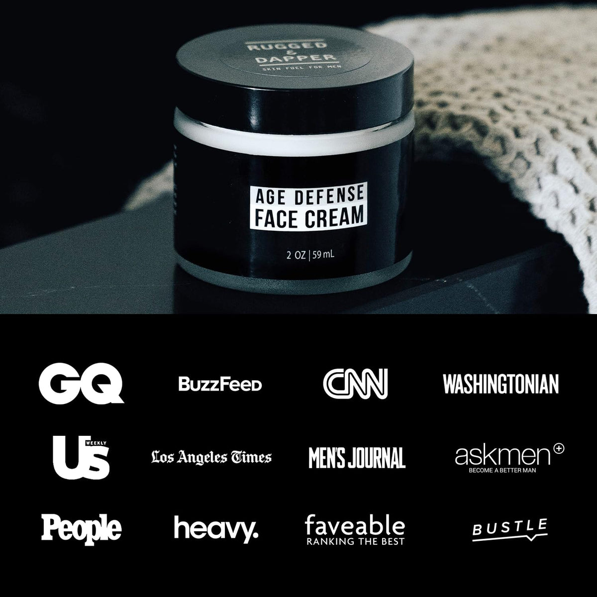 RUGGED & DAPPER daytime hydration helps dry skin feel calmer