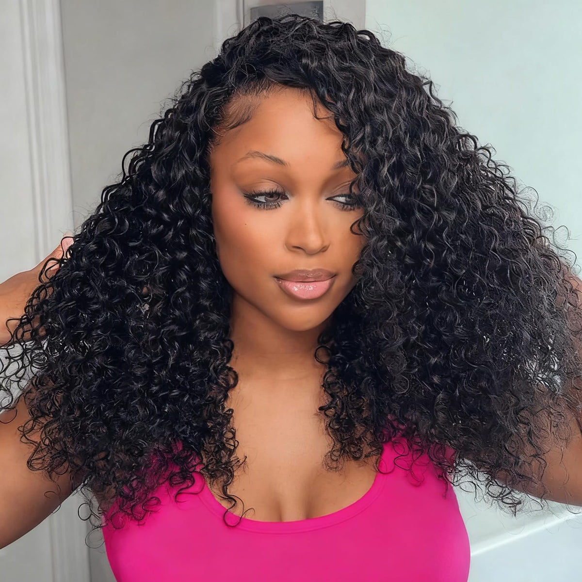 RUI MEI SI half wig water wave cap setup for easy natural blending