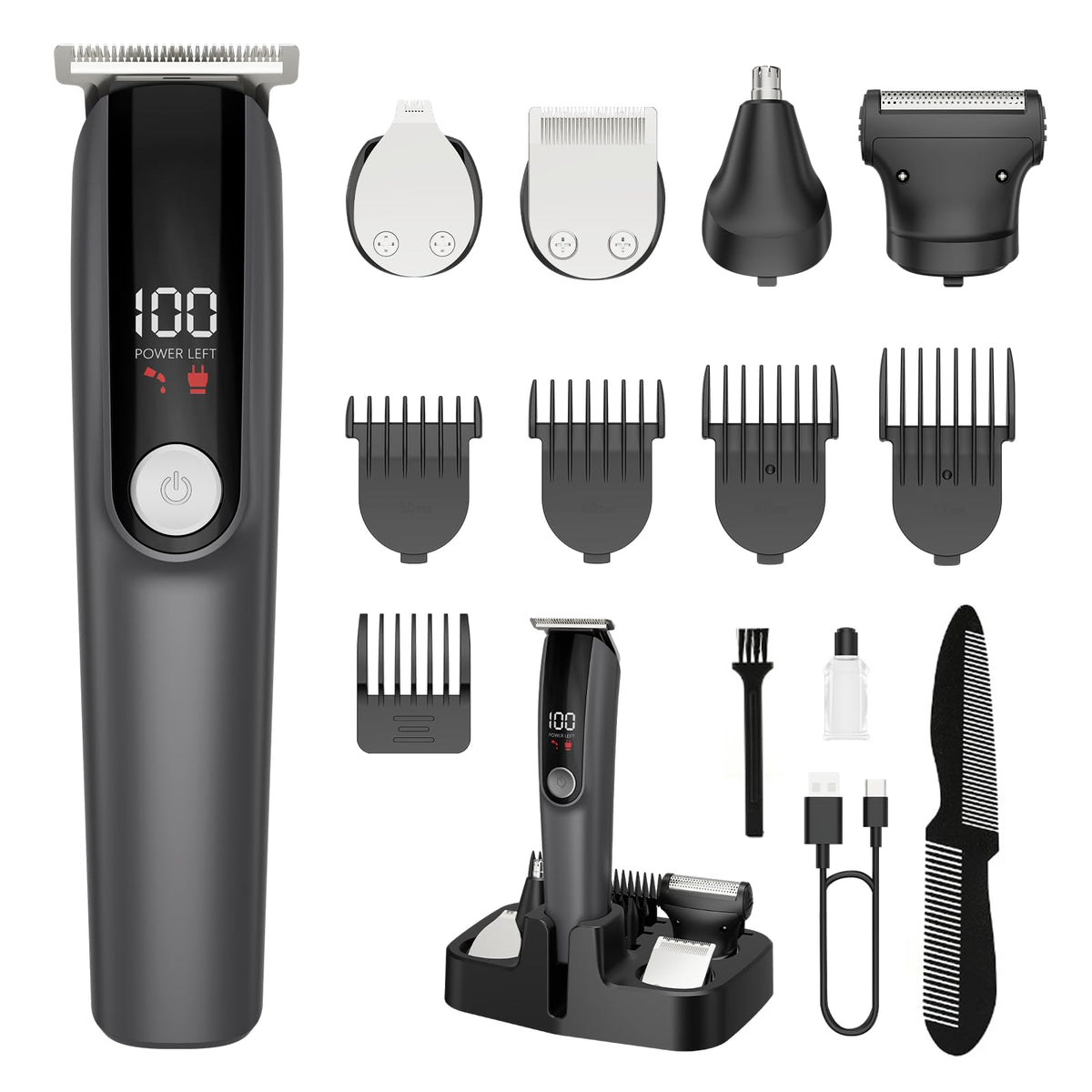RUIBO beard trimmer main unit for precise all-in-one grooming at home.