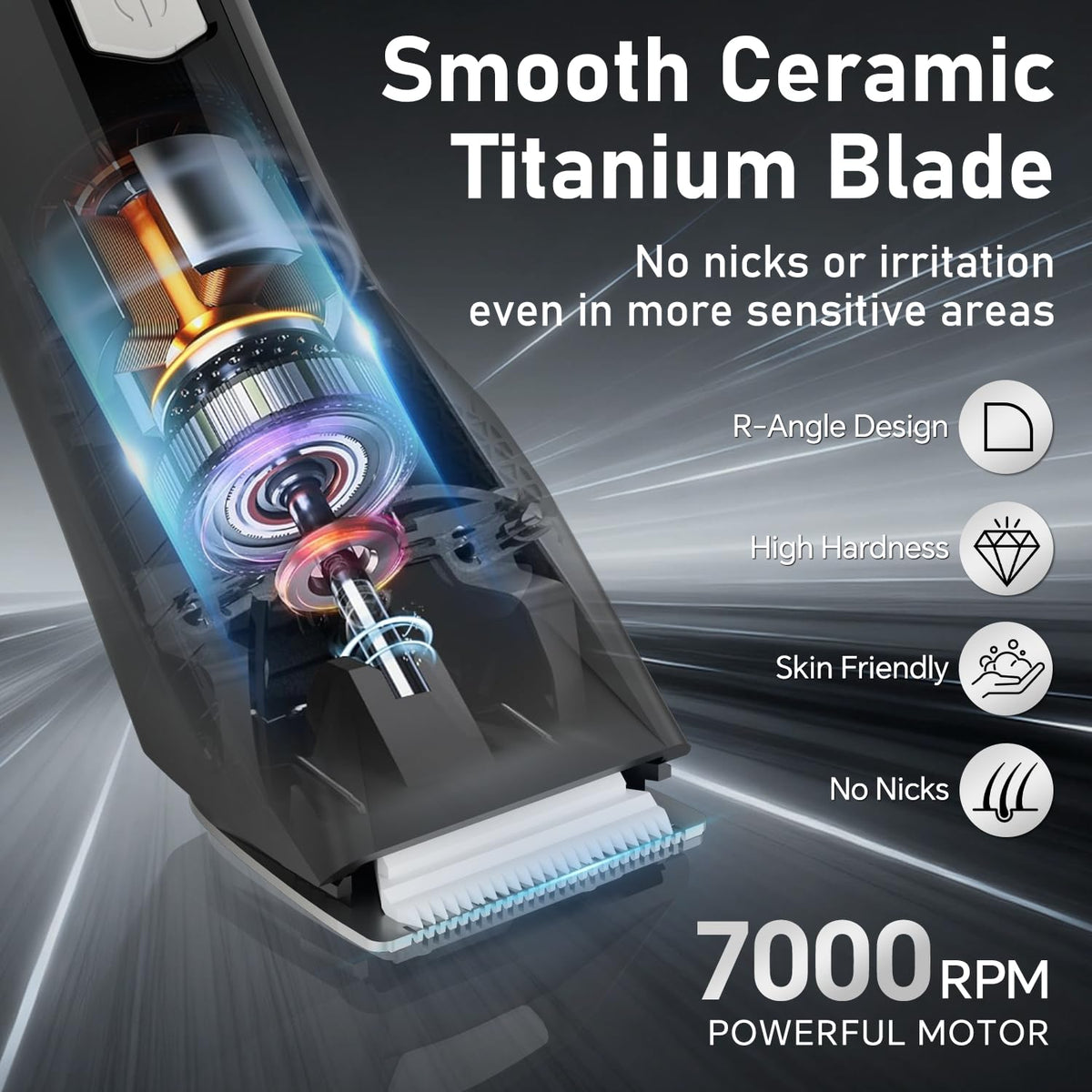 Ruibo nose hair trimmer head for gentle nasal grooming.