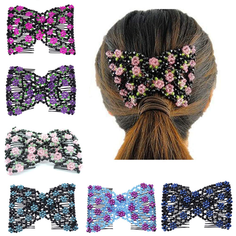 Ruihfas Magic Hair Side Combs close-up of beaded design for secure everyday style.