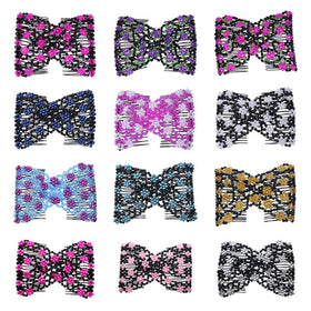 Ruihfas Magic Hair Side Combs elastic clip detail for flexible hold.