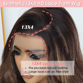 Ruiieea lace-front detail demonstrates seamless parting for versatile styling options.