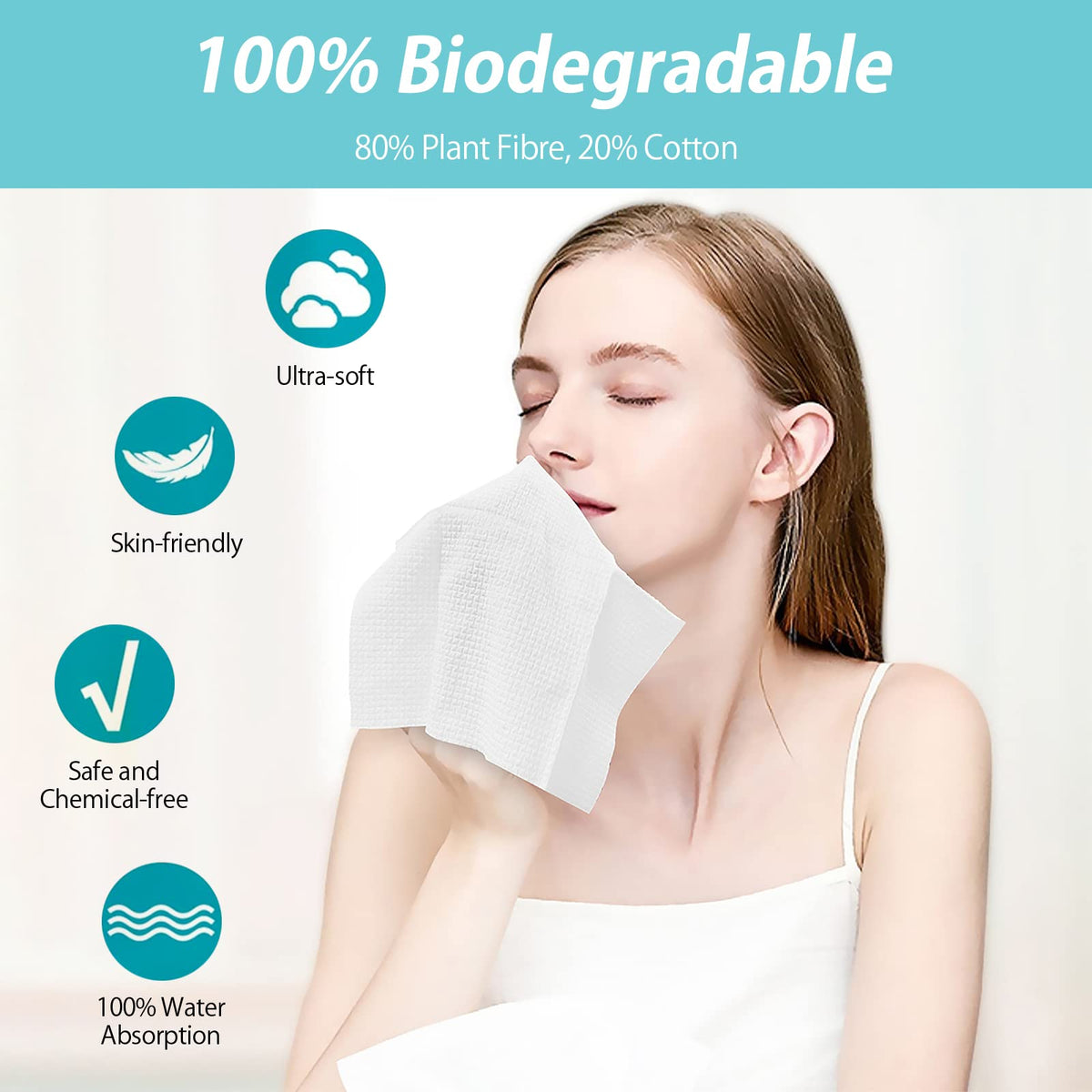 RUIJIU face towel in use for cleansing.