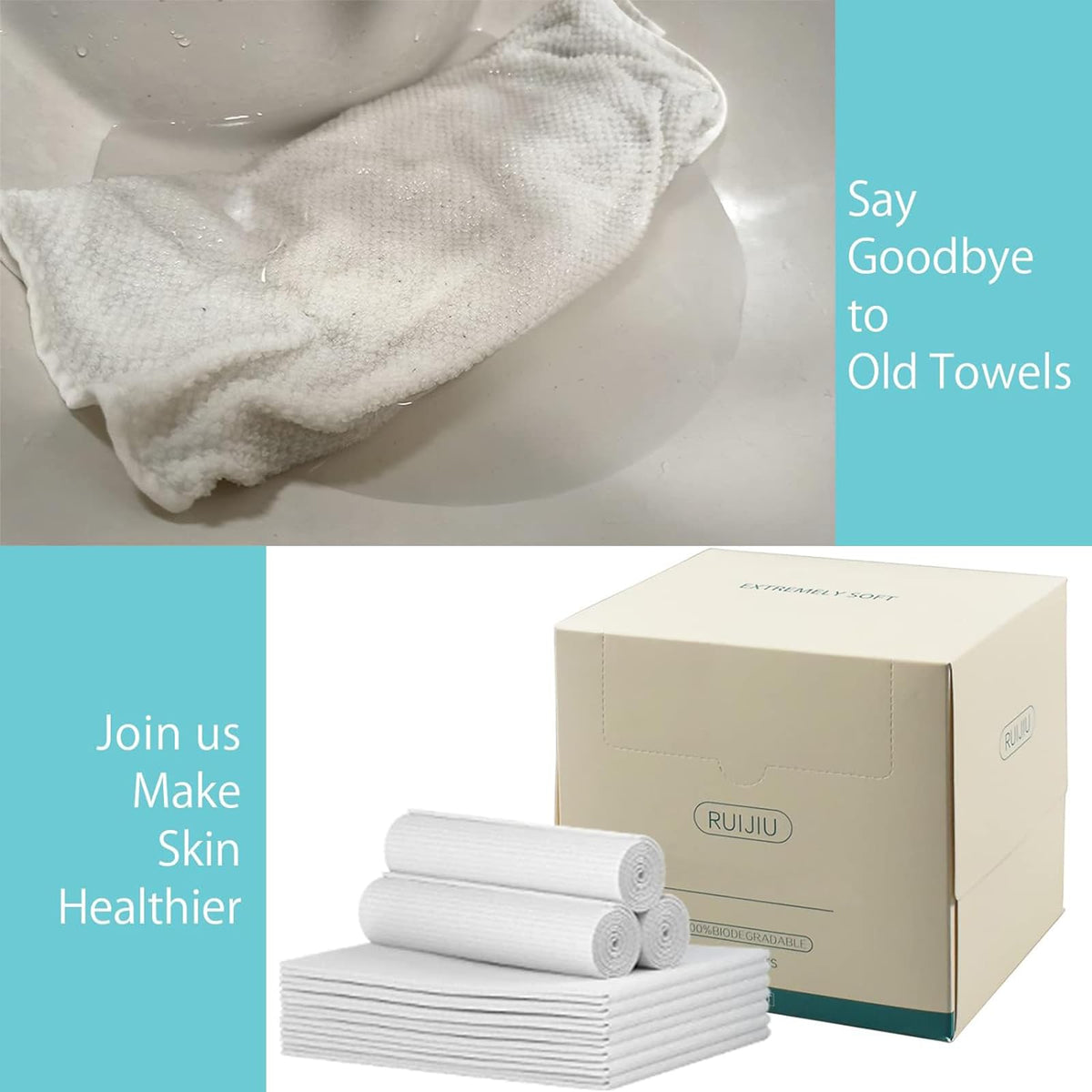 RUIJIU towel ideal for travel and everyday cleaning.