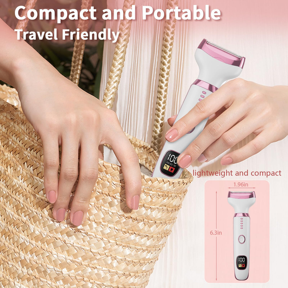 RUIM shaver LED display and USB-C fast charging for portability.