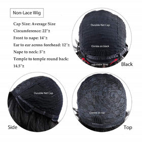 RUISENNA adjustable-cap wig, secure fit for comfortable all-day wear.