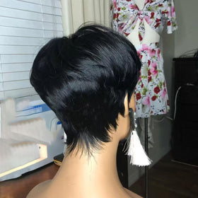 RUISENNA daily-use human hair wig, straight style for everyday elegance.