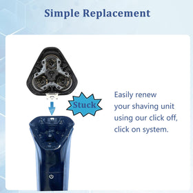Ruixin S3000 head holder dual-blade design for wet and dry shaving compatibility