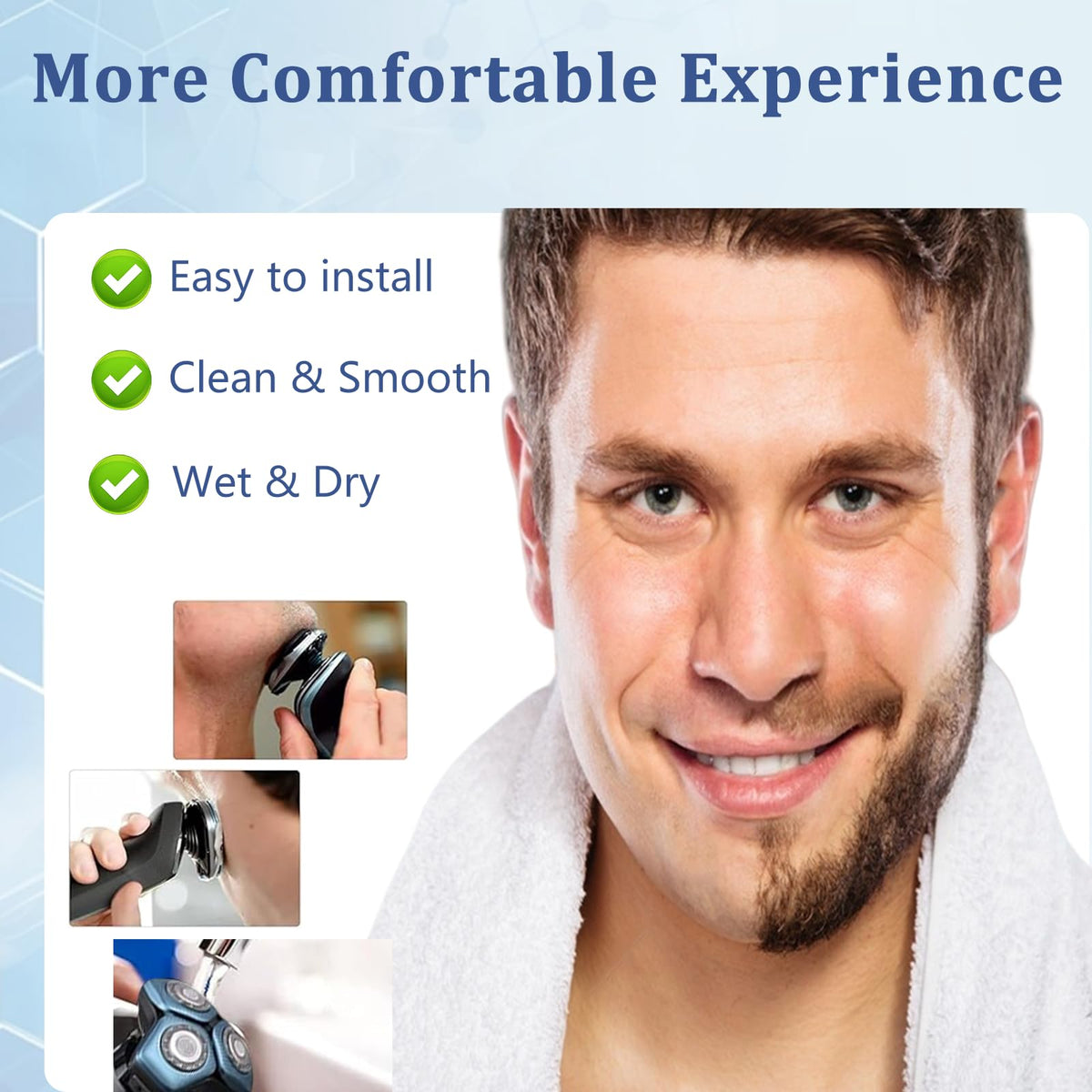 Ruixin SH71 skin-friendly design minimizes irritation during shaving.