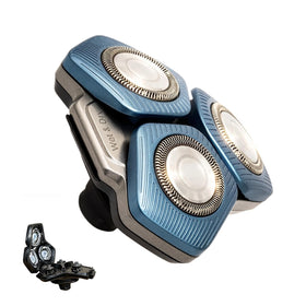 Ruixin SH71 upgraded shaver head close-up showing 15 blades for smooth shaving