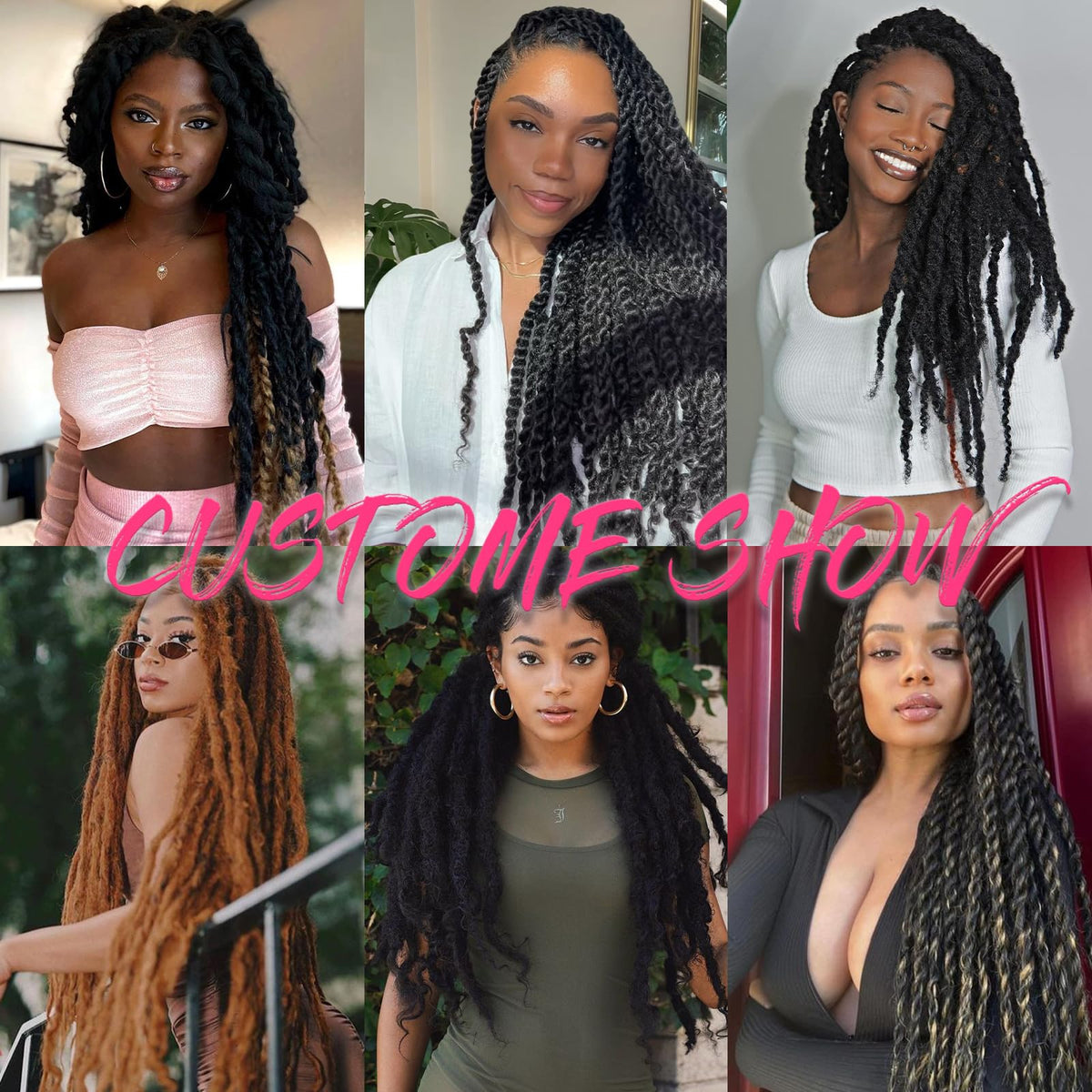 RuiYok Marley twist hair faux locs inspiration close-up
