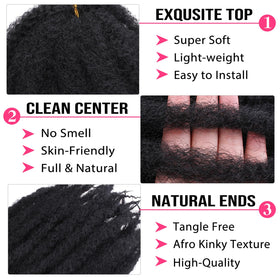 RuiYok Marley twist hair texture close-up with fluffy strands