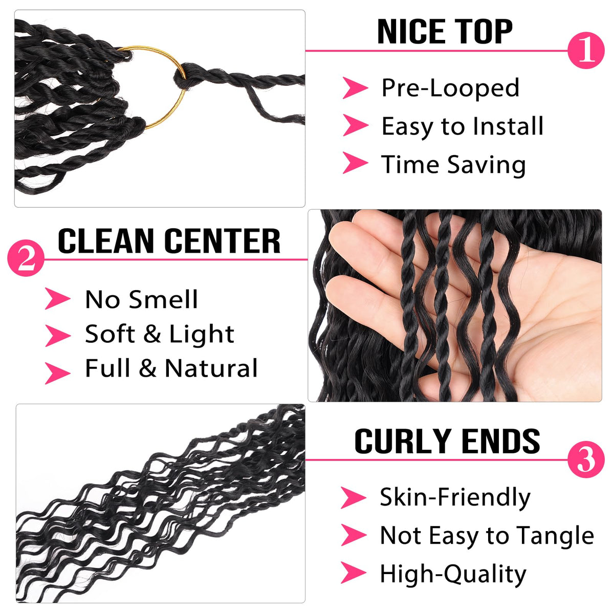 RuiYok pre-twisted goddess twists deliver full volume with minimal effort.