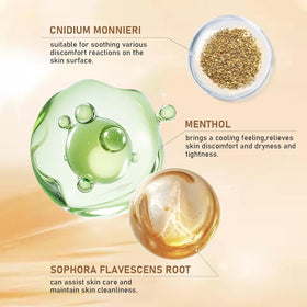 Rulinal Herbal Soothing Cream tube applying on skin, easy to use.