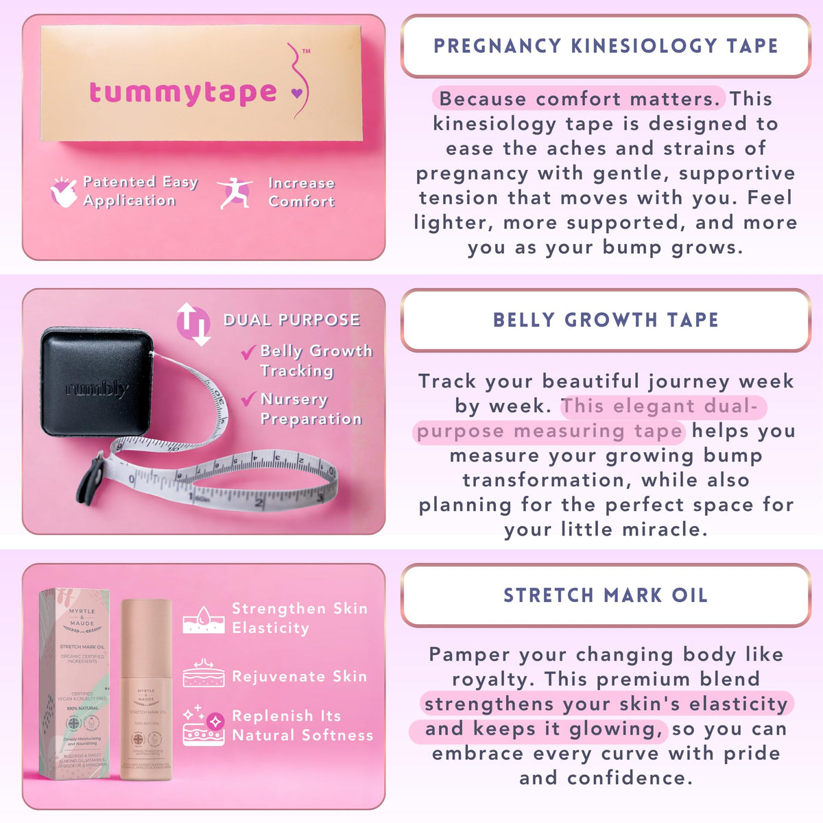 Rumbly countdown calendar for weekly milestones, prompts, and reminders throughout pregnancy.