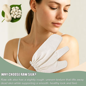 Raw silk texture detail highlighting soft, breathable fabric for skin contact.