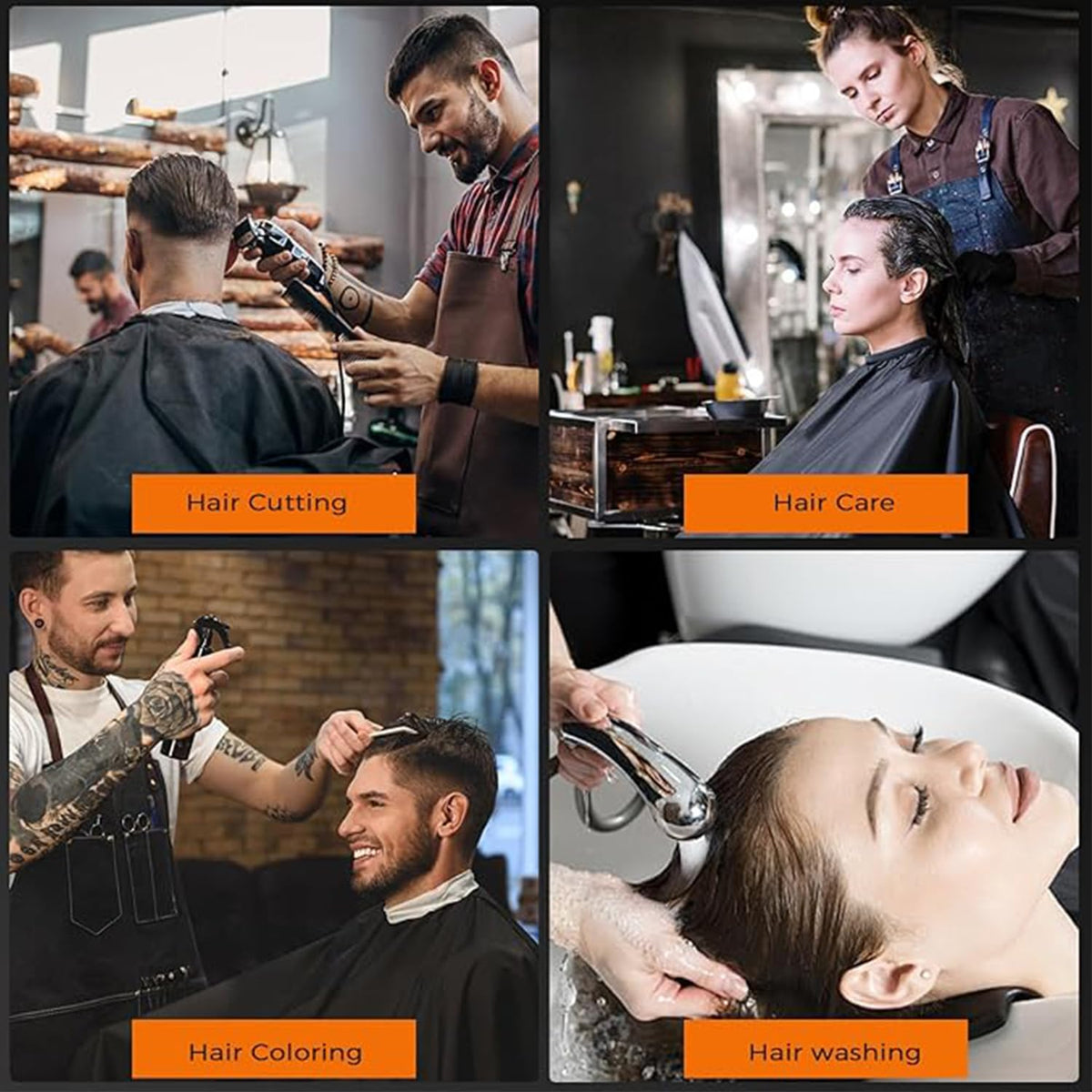 Run Pmy barber cape adjustable snaps fit different neck sizes.