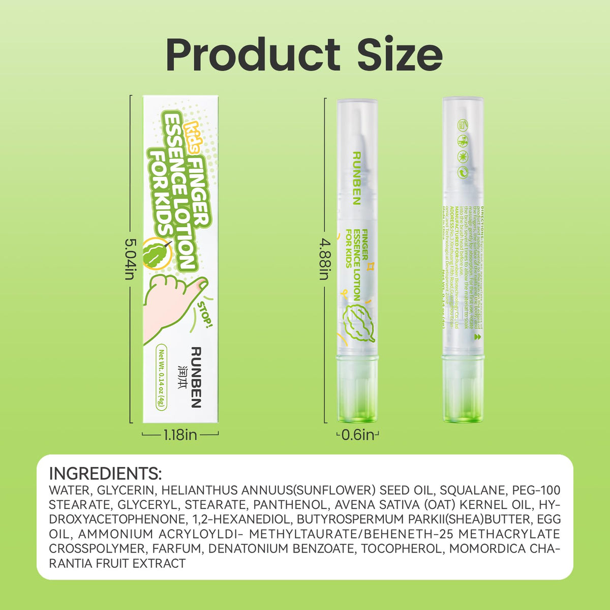 RUNBEN nail care pen fits school and home routines