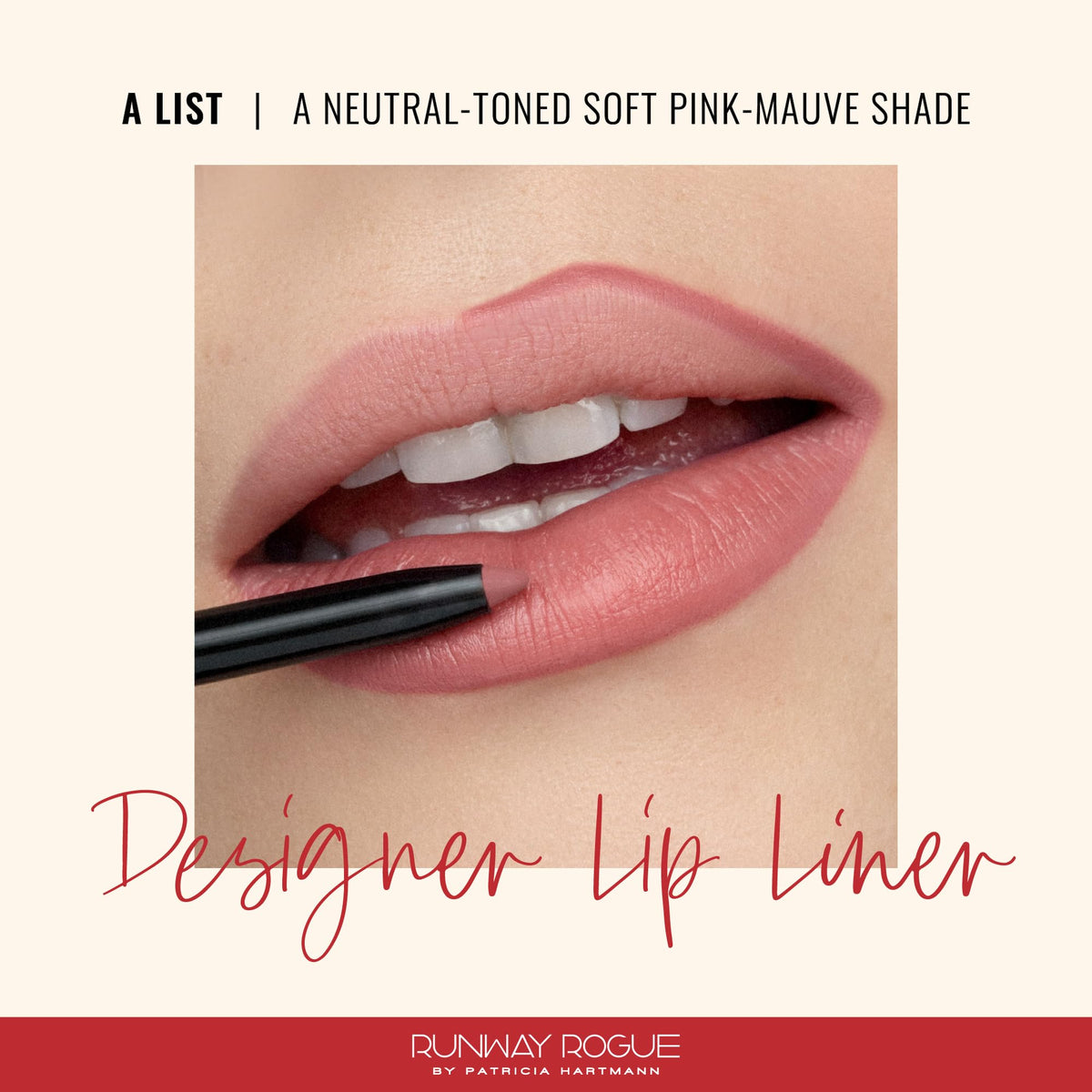 Close-up of Runway Rogue Designer Liner A List pencil tip for precise lines