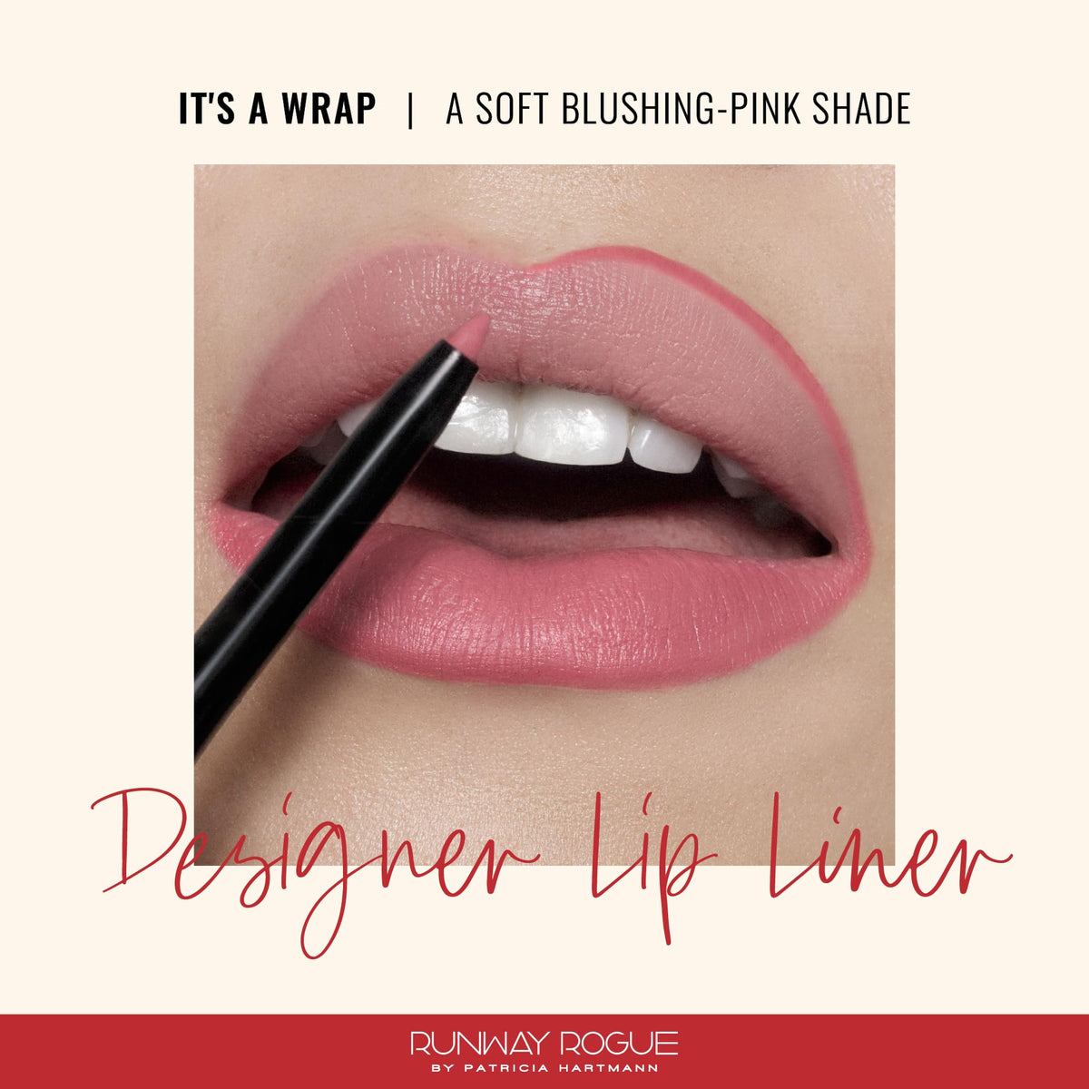 Runway Rogue lip pencil sharpener inside view shows precise application