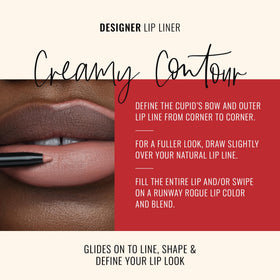 Runway Rogue vegan creamy formula swatch showing smooth, long-lasting color.