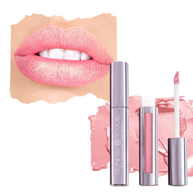 Runway Rogue Pearl Glam Go See bottle closeup showing luminous long-wear lip color.